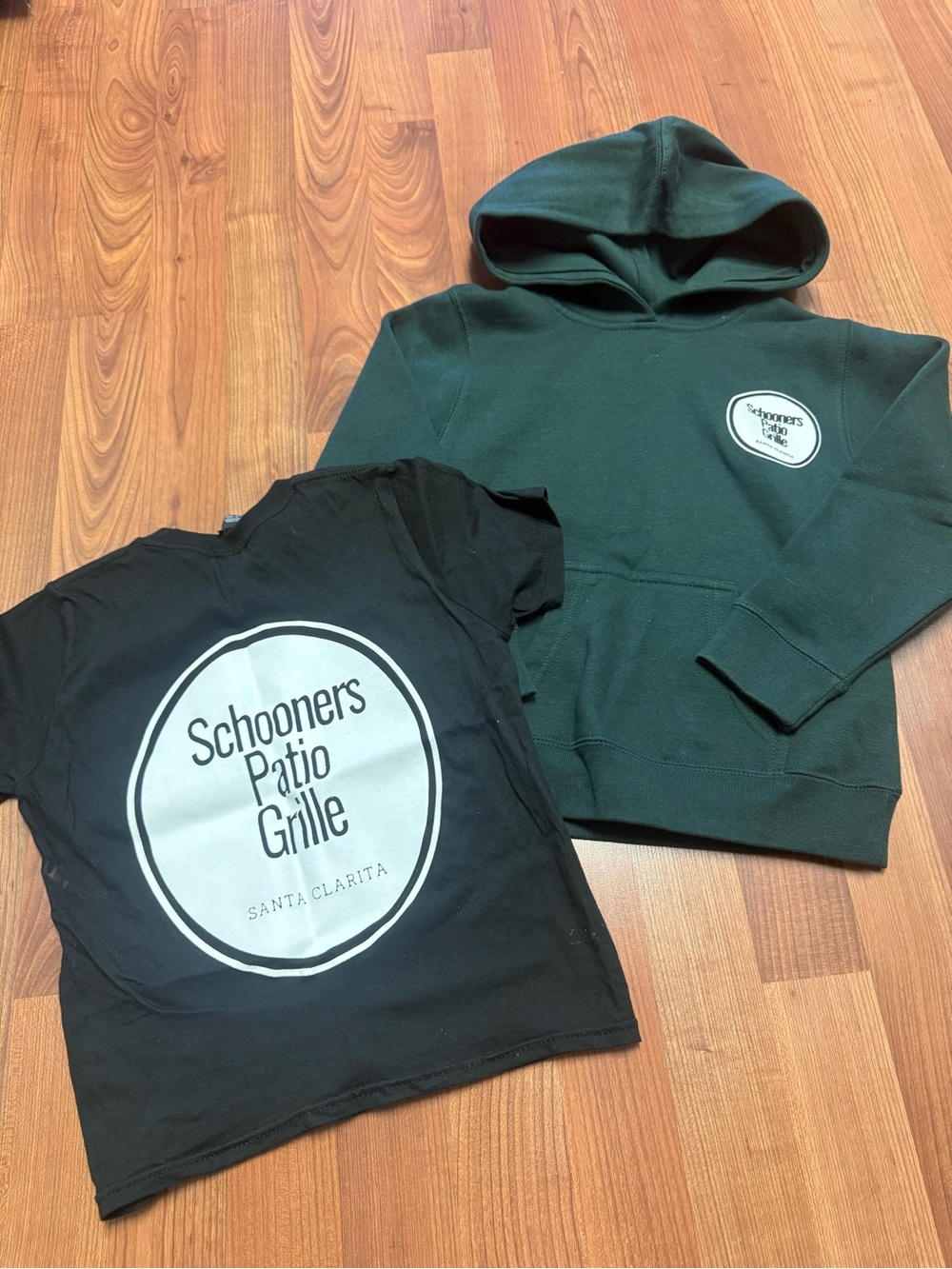 District Kids Forest Green Hoodie & Black Logo Tee Set